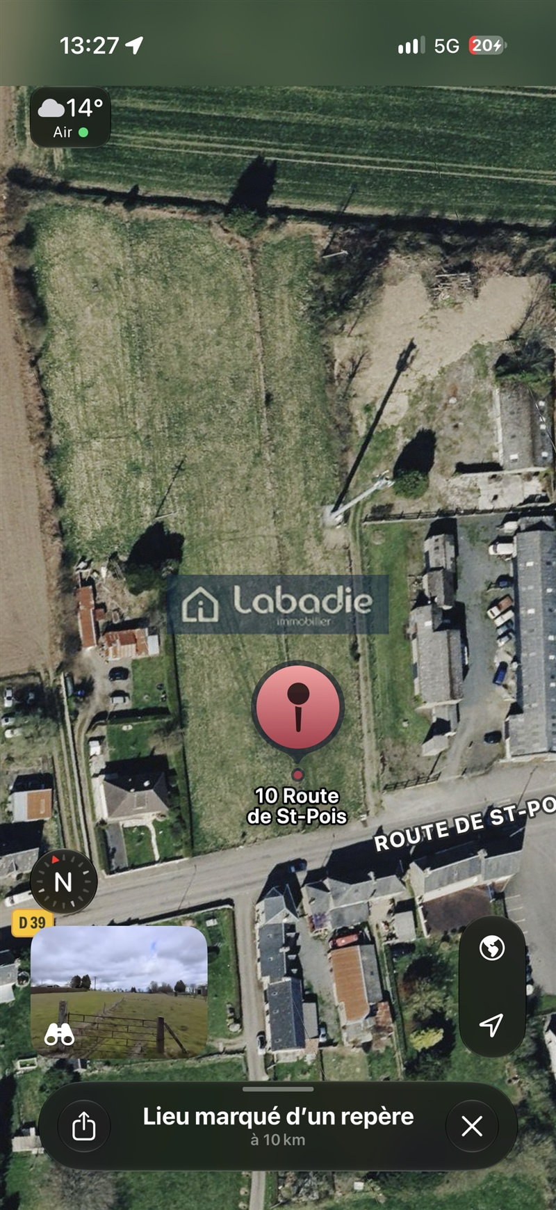 Terrain 1591 m² · à Gathemo · 1 591 m² · 11 500 €
